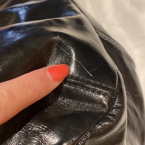 Coach Ergo Patent Leather Black Kisslock Leather Shoulder Bag Purse 12520 - Picture 7 of 17